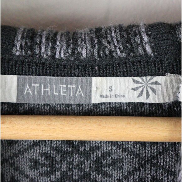 EC Athleta Spooner Summit Fair Isle Nordic Hoodie Zip Sweater Jacket size S - Picture 5 of 6
